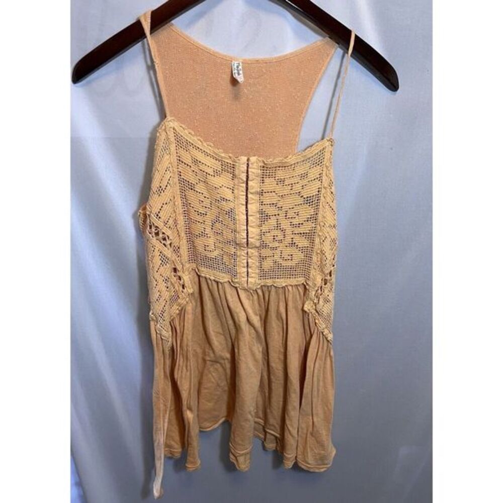 Women's S/P Mango Crochet Strappy Free People Summer Blouse Beach Vacation